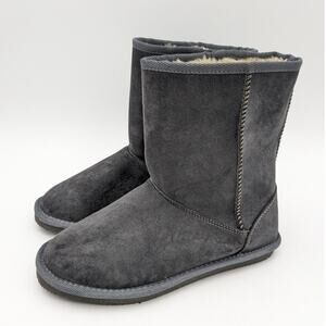 Harper Canyon Girls Winter Snow Boots Pull-On Faux Fur Lined Gray Size US3